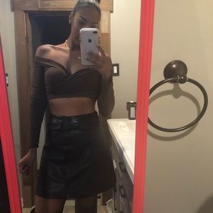 Leather skirt